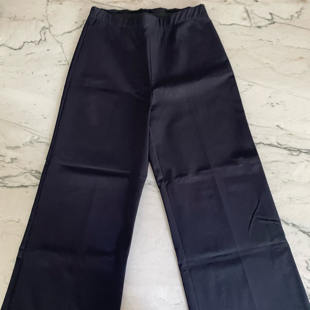 Brand new with tags Fifteen Twenty Navy blue Ponte Pants Wide-Leg Cropped L